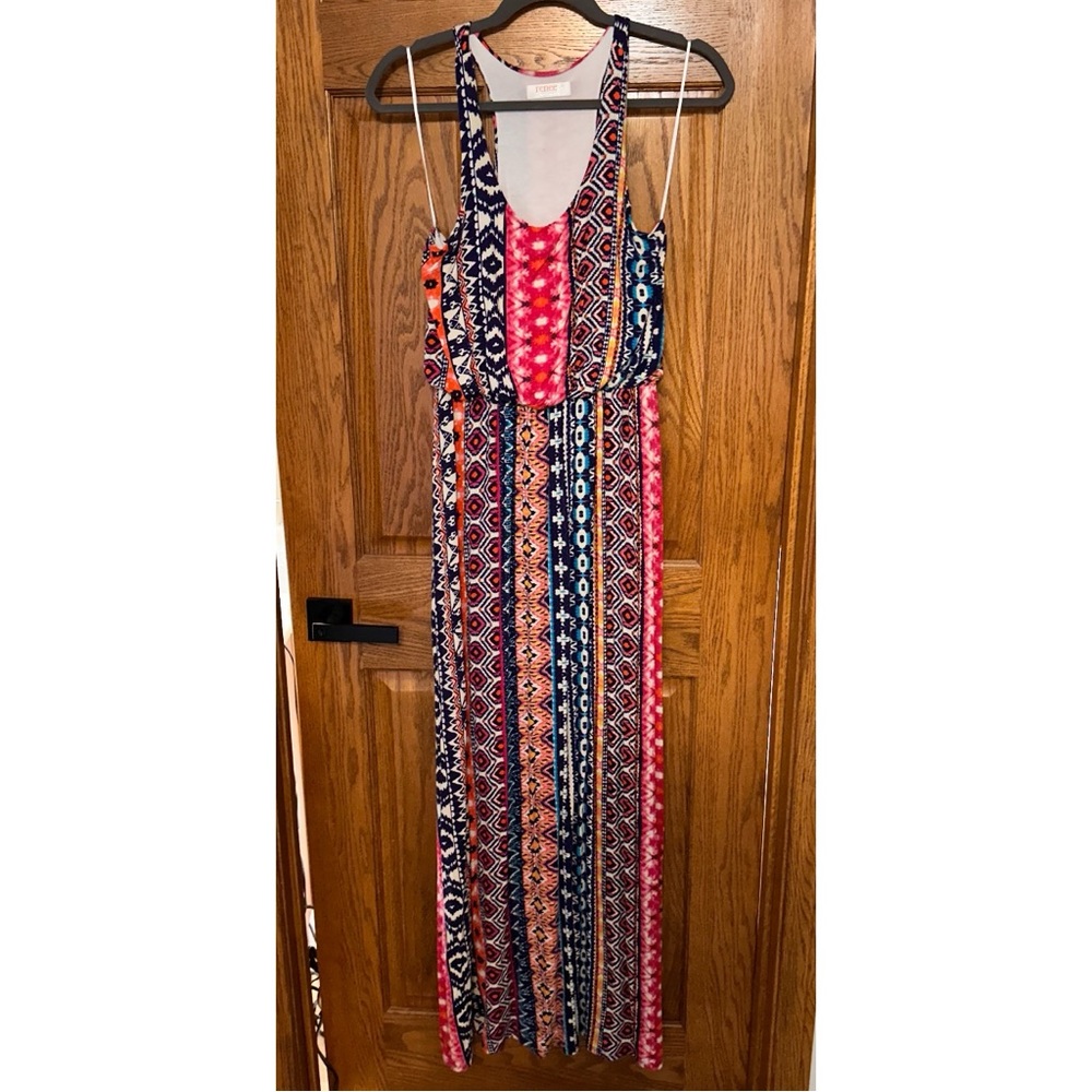 Vibrant Patterned Maxi Dress